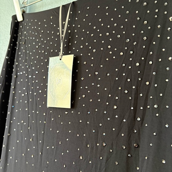 NEW Skims X Swarovski Black Sparkle Jelly Sheer Intimates Tube Skirt - Picture 2 of 15